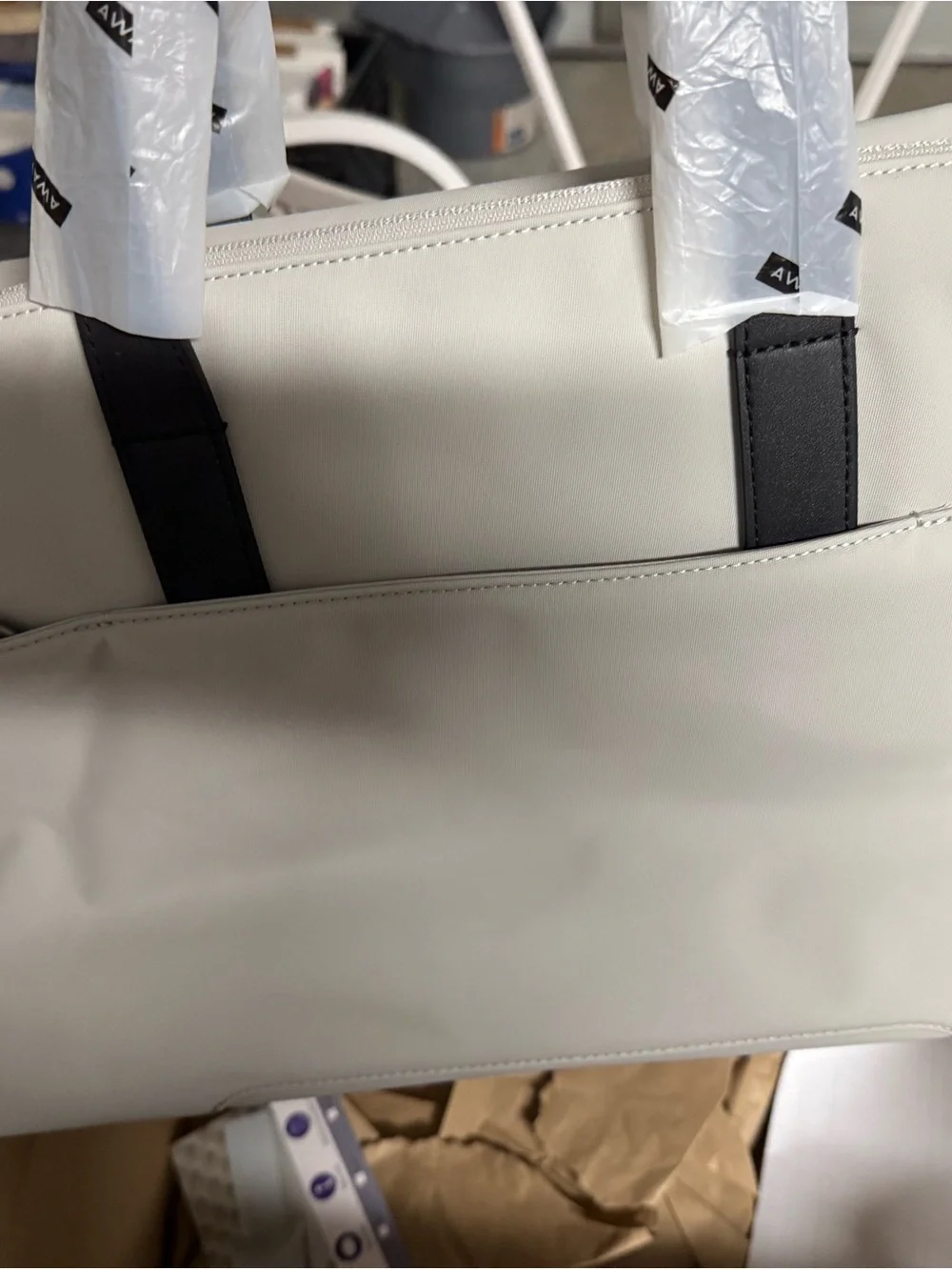 NWT Away The Everywhere Bag Cloud Gray Laptop Travel Tote Weekender